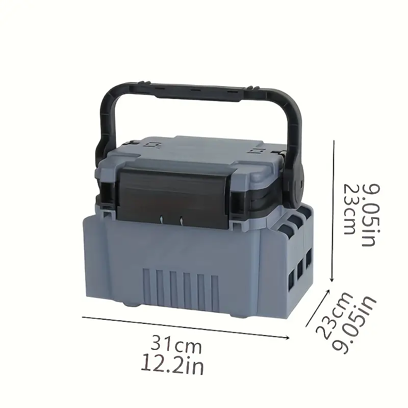Plastic Portable Tackle Box, Large Capacity Lure Box - Image 3