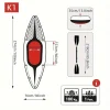 Versatile Inflatable Kayak for 1-2 People