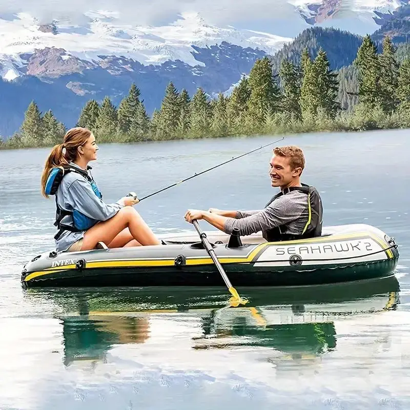 Dual-Person Inflatable Fishing Boat with Skeg-Rudder - Image 2