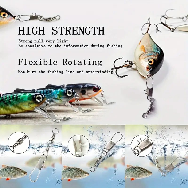 100pcs Fishing Snap Locks, B-Type Quick Connectors - Image 2