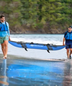 GOPLUS Inflatable Kayak Set, 2-person Kayak with Aluminium Oars