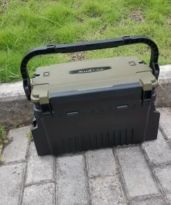 Large Capacity Double-Layer Fishing Tackle Box with Adjustable Dividers
