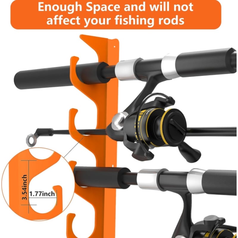 3pcs Fishing Rod Rack Orange