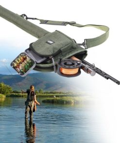 Canvas Portable Fly Fishing Rod Bag Reel Combo With Carry Case