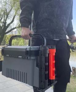 2.91-Gallon Tackle Box with 2 Rod Holders And 2 Cup Holders