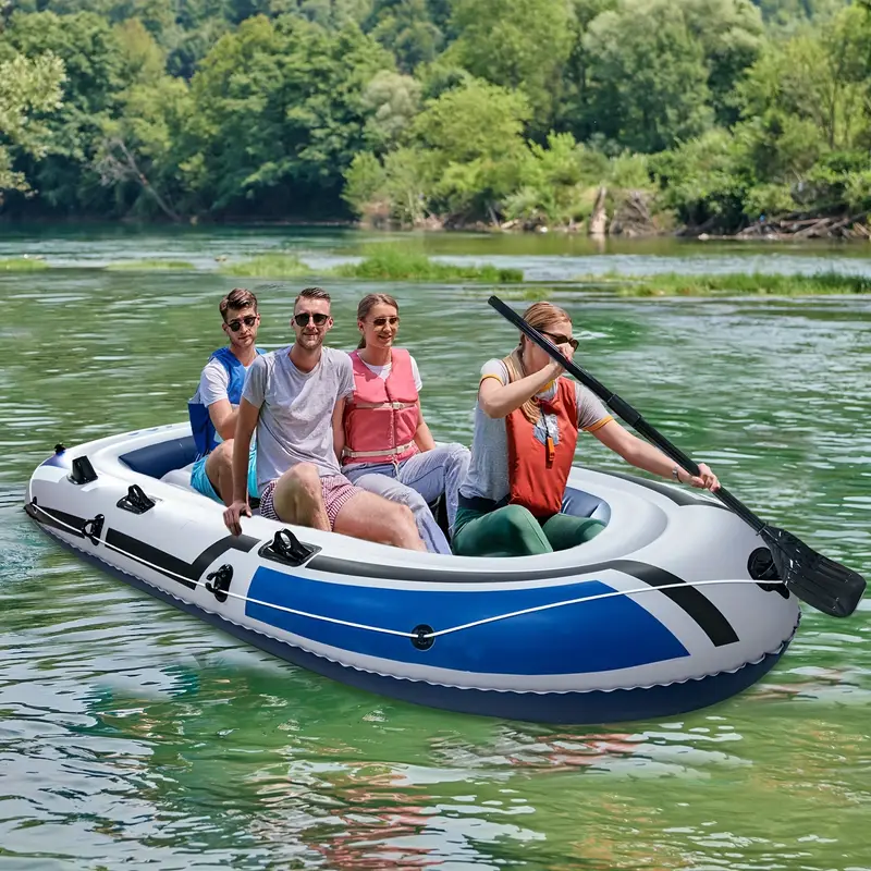 Inflatable Fishing Kayak with Deluxe Oars and High-Output Pump - Image 4