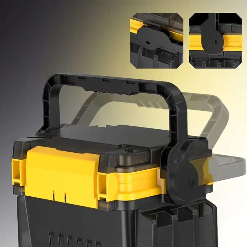 2-Tier Portable Fishing Tackle Box with Rod Holders - Image 4