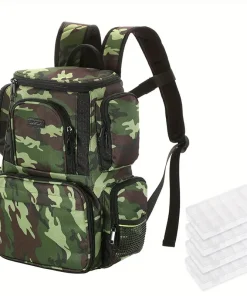 Lixada Fishing Tackle Backpack with 4 Tackle Storage Boxes