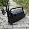 YUNCON Black Dual-Layer Fishing Tackle Box