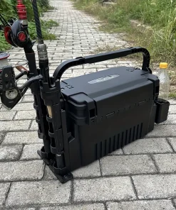 YUNCON Black Dual-Layer Fishing Tackle Box