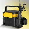 2-Tier Portable Fishing Tackle Box with Rod Holders