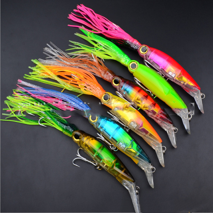 Fishing Tackle Lure Plastic Squid With Bait - Image 5