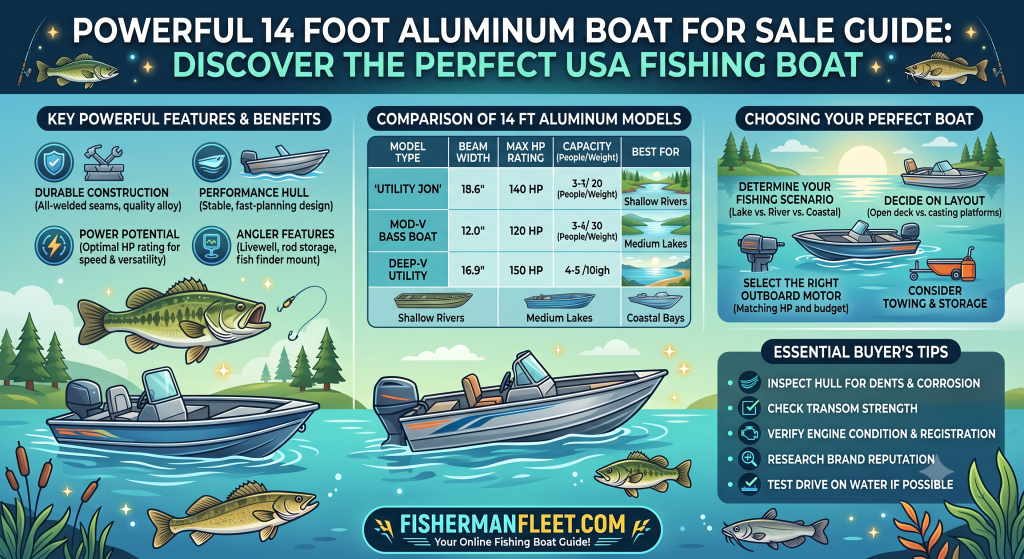 14 Foot Aluminum Boat for Sale